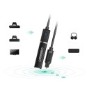 Transmiter Bluetooth 4.2 bezprzewodowy adapter audio Toslink czarny