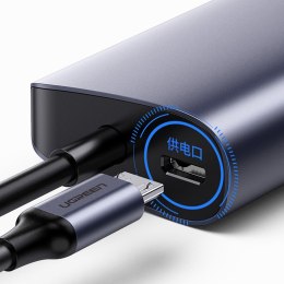 Wielofunkcyjny HUB adapter rozdzielacz USB-C - 3x USB Ethernet RJ-45 micro USB szary