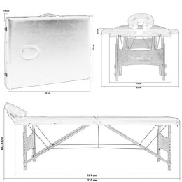 Przenośny stół do masażu białe Movit 184 x 70 cm