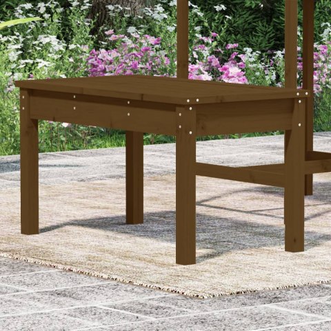 Ławka ogrodowa, miodowy brąz, 80x44x45 cm, lite drewno sosnowe Ławka ogrodowa, miodowy brąz, 80x44x45 cm, lite drewno sosnowe