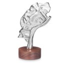Figurka Dekoracyjna Twarz Srebrzysty Drewno Metal 16,5 x 26,5 x 11 cm