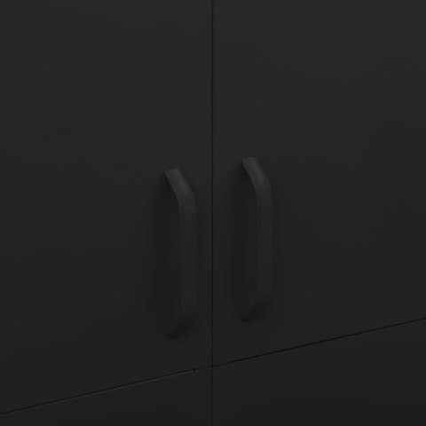 Szafa, czarna, 90x50x180 cm, stalowa