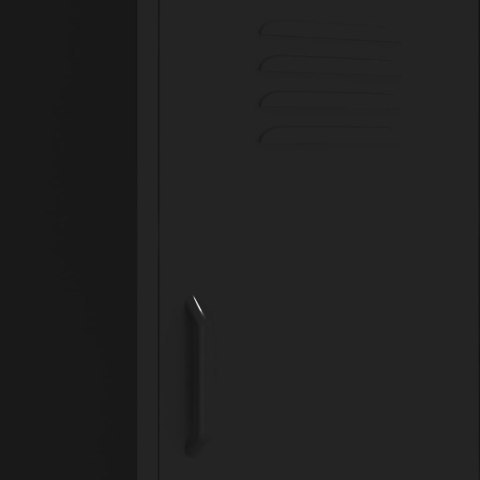 Szafka, czarna, 42,5x35x101,5 cm, stalowa