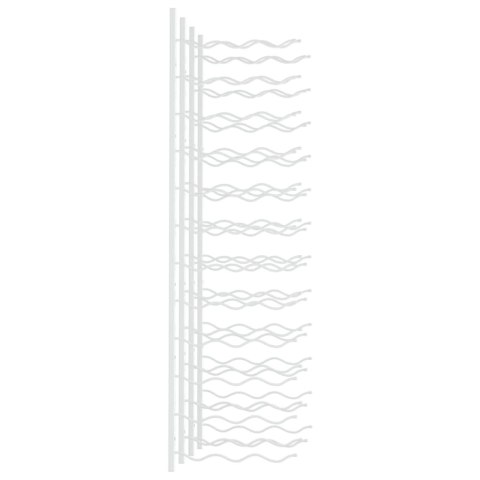 Uchwyty ścienne na 36 butelek wina, 2 szt., białe, żelazne