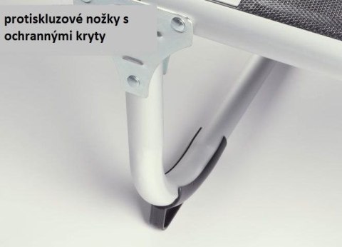 Leżak ogrodowy, składany z daszkem, antracyt 187 cm