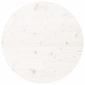 Blat do stołu, okrągły, biały, Ø90x3 cm, lite drewno sosnowe