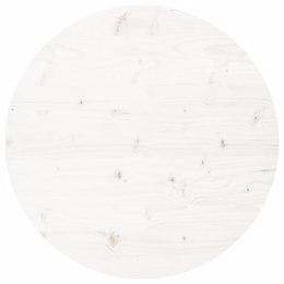 Blat do stołu, okrągły, biały, Ø90x3 cm, lite drewno sosnowe
