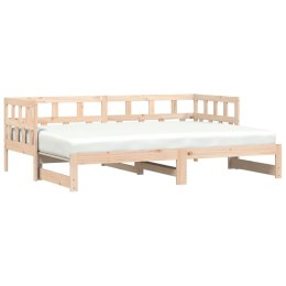 Łóżko dzienne rozsuwane, 90x200 cm, lite drewno sosnowe