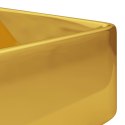 Umywalka z otworem na baterię, 48x37x13,5 cm, ceramiczna, złota