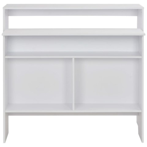 Stół barowy z 2 blatami, biały, 130 x 40 x 120 cm