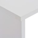 Stół barowy z 2 blatami, biały, 130 x 40 x 120 cm