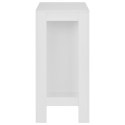 Stolik barowy z półkami, biały, 110 x 50 x 103 cm