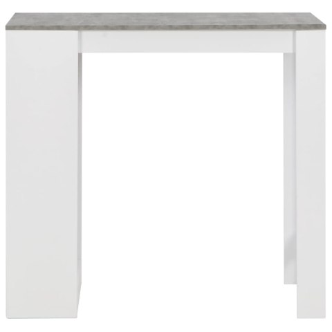 Stolik barowy z półkami, biały, 110 x 50 x 103 cm Stolik barowy z półkami, biały, 110 x 50 x 103 cm