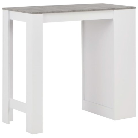 Stolik barowy z półkami, biały, 110 x 50 x 103 cm Stolik barowy z półkami, biały, 110 x 50 x 103 cm