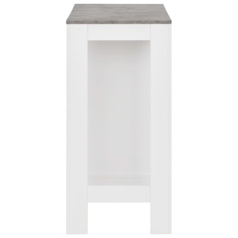 Stolik barowy z półkami, biały, 110 x 50 x 103 cm Stolik barowy z półkami, biały, 110 x 50 x 103 cm