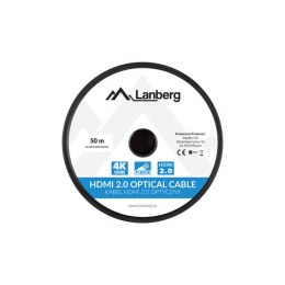 Kabel HDMI Lanberg CA-HDMI-20FB-0500-BK 50 m 1 Części