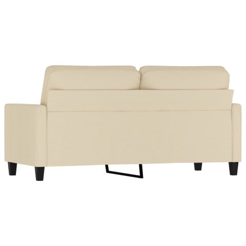 2-osobowa sofa, kremowa, 140 cm, tapicerowana tkaniną