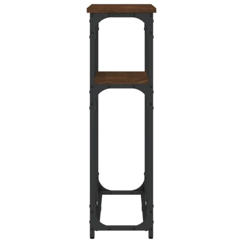 Stolik konsolowy, brązowy dąb, 90x22,5x75 cm