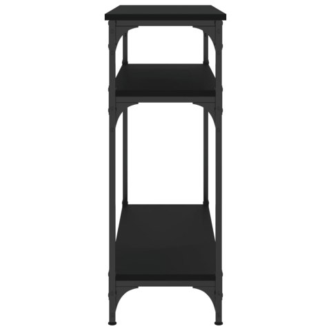 Stolik konsolowy, czarny, 75x29x75 cm, materiał drewnopochodny