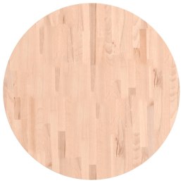 Blat do stołu, Ø80x4 cm, okrągły, lite drewno bukowe
