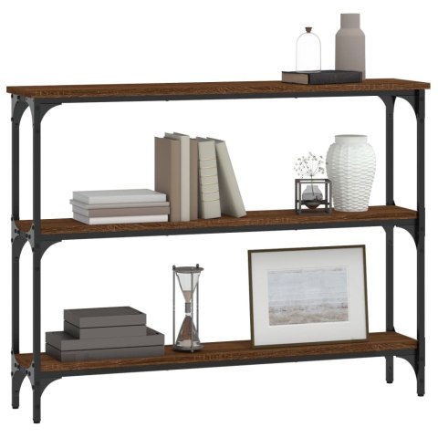 Stolik konsolowy, brązowy dąb, 100x22,5x75 cm