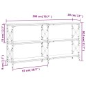 Stolik konsolowy, przydymiony dąb, 200x28x80,5 cm