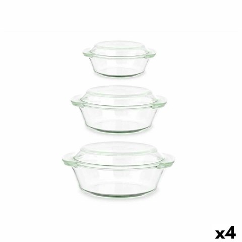 Rondle Set Szkło borokrzemowe Przezroczysty 700 ml 1 L 1,5 L (4 Sztuk)