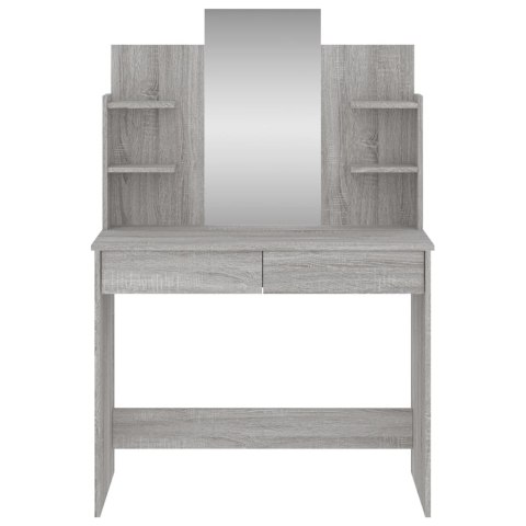 Toaletka z lustrem, szary dąb sonoma, 96x39x142 cm