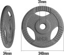 Physionics obciążenie żeliwne, 10 kg, 31 mm