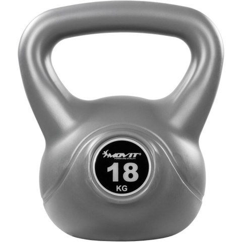 MOVIT Hantle Kettlebell - 18 kg, szary / czarny