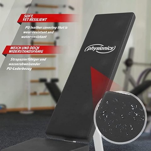 Physionics Wielofunkcyjna ławka treningowa + hantle 40 kg Physionics Wielofunkcyjna ławka treningowa + hantle 40 kg