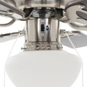 Zdobiony wentylator sufitowy z lampą, 82 cm, ciemnobrązowy