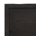 Blat stołu, ciemnoszary, 100x40x4 cm, dąb z naturalną krawędzią