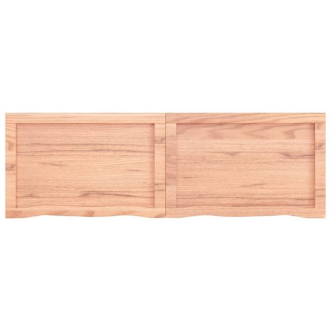 Półka jasnobrązowa, 120x40x6 cm, lite drewno dębowe