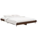 Rama łóżka, brązowy dąb, 135x190 cm, materiał drewnopochodny