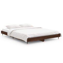 Rama łóżka, brązowy dąb, 140x190 cm, materiał drewnopochodny