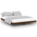 Rama łóżka, brązowy dąb, 140x200 cm, materiał drewnopochodn