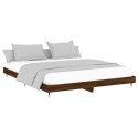 Rama łóżka, brązowy dąb, 140x200 cm, materiał drewnopochodn