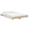 Rama łóżka, dąb sonoma, 140x190 cm, materiał drewnopochodny