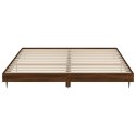 Rama łóżka, brązowy dąb, 180x200 cm, materiał drewnopochodny