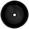 Umywalka nablatowa, czarno-niebieska, okrągła, Φ41x14 cm