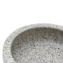 Umywalka nablatowa, szara, okrągła, Φ41x14 cm, ceramiczna
