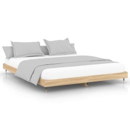 Rama łóżka, dąb sonoma, 160x200 cm, materiał drewnopochodny