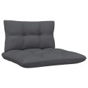 2-osobowa sofa ogrodowa z poduszkami, czarna, drewno sosnowe