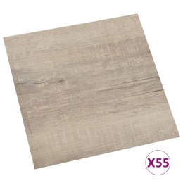 Samoprzylepne panele podłogowe, 55 szt., PVC, 5,11 m², taupe