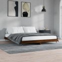 Rama łóżka, brązowy dąb, 160x200 cm, materiał drewnopochodny