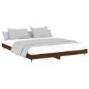 Rama łóżka, brązowy dąb, 160x200 cm, materiał drewnopochodny