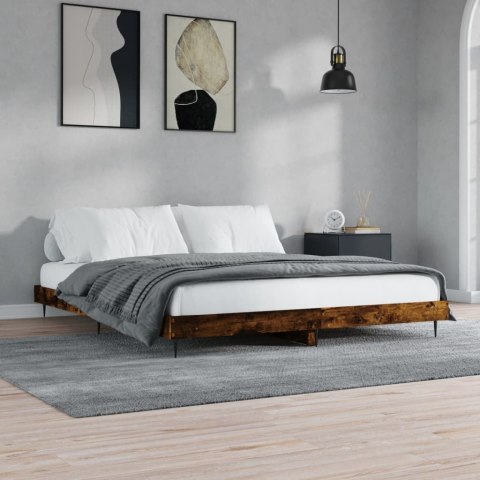 Rama łóżka, przydymiony dąb, 140x200cm, materiał drewnopochodny