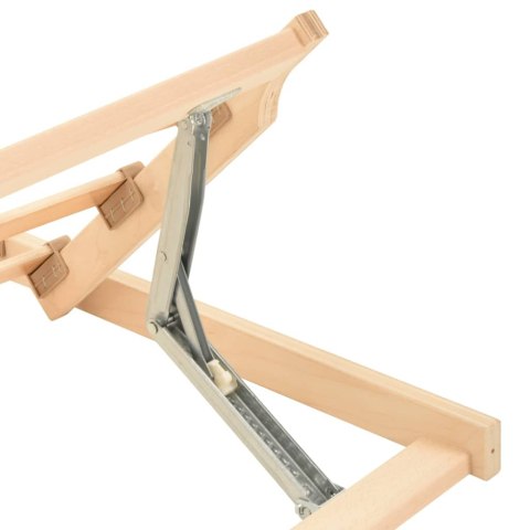 Stelaż do łóżka z 13 listwami, regulacja wezgłowia, 80x200 cm