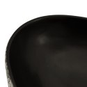 Umywalka nablatowa, czarno-niebieska, owalna, 56,5x36,5x13,5 cm
